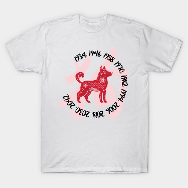 Chinese year of the dog T-Shirt by Cherubic